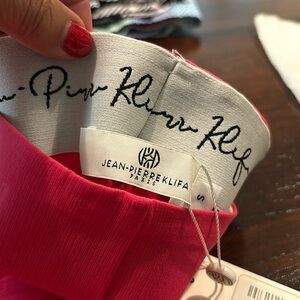 Hot pink pull on stretch pants